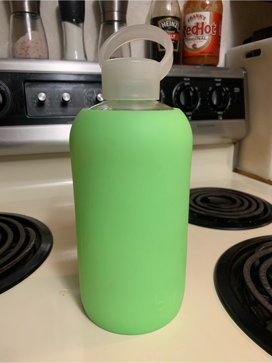 bkr Other - Saint fluorescent green bkr Silicone Glass Water Bottle 32oz 1L
